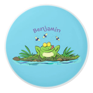 Niedlicher Froschfrosch Cartoon Keramikknauf