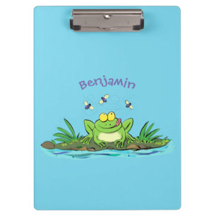 Niedlicher Froschfrosch Cartoon Klemmbrett