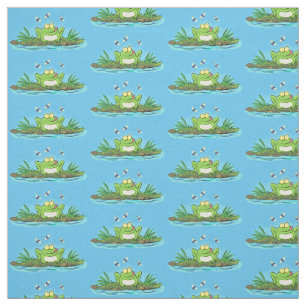 Niedlicher Froschfrosch Cartoon Stoff