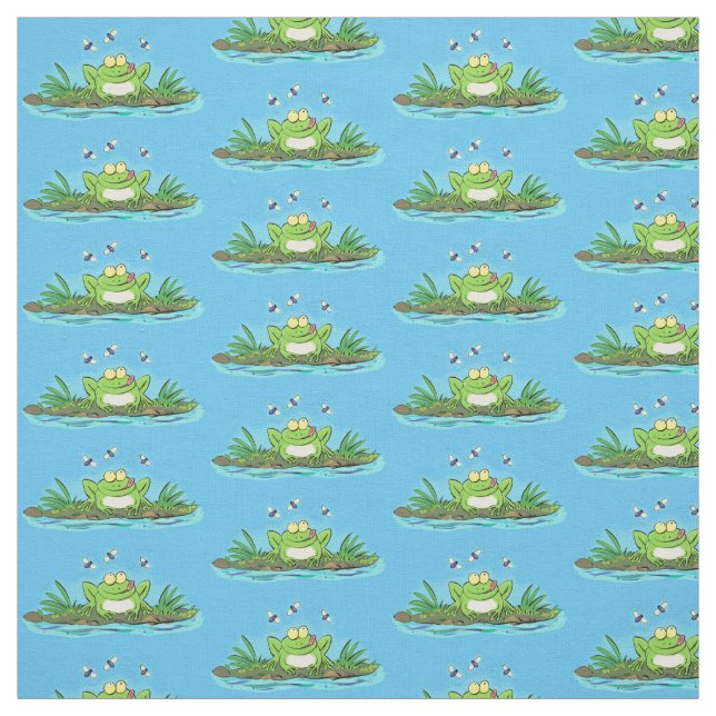 Niedlicher Froschfrosch Cartoon Stoff (Muster)