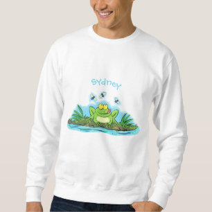 Niedlicher Froschfrosch Cartoon Sweatshirt