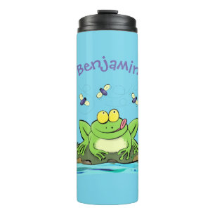 Niedlicher Froschfrosch Cartoon Thermosbecher