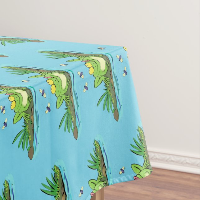 Niedlicher Froschfrosch Cartoon Tischdecke (Beispiel)