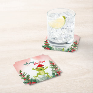 Niedlicher Froschfrosch Weihnachtsfrosch Weihnacht Untersetzer