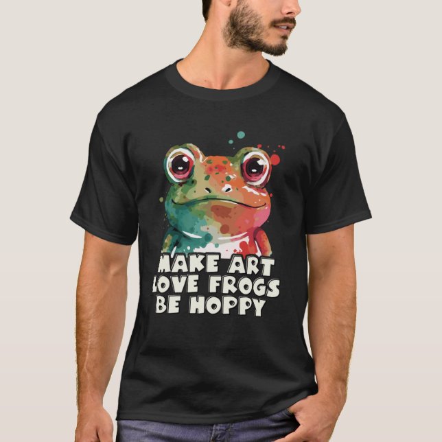 Niedlicher Froschglückspuls T-Shirt (Vorderseite)