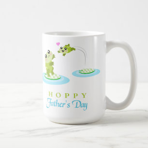 Niedlicher Froschhoppy Happy Vatertag Tasse