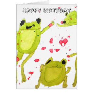Niedlicher Froschillustrationsgeburtstag