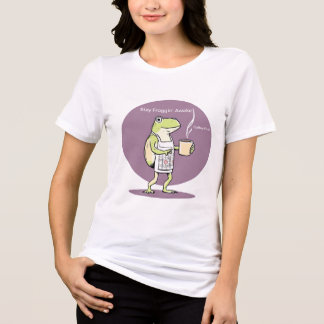 Niedlicher Froschkaffee FrauenShirt Tri-Blend Shirt
