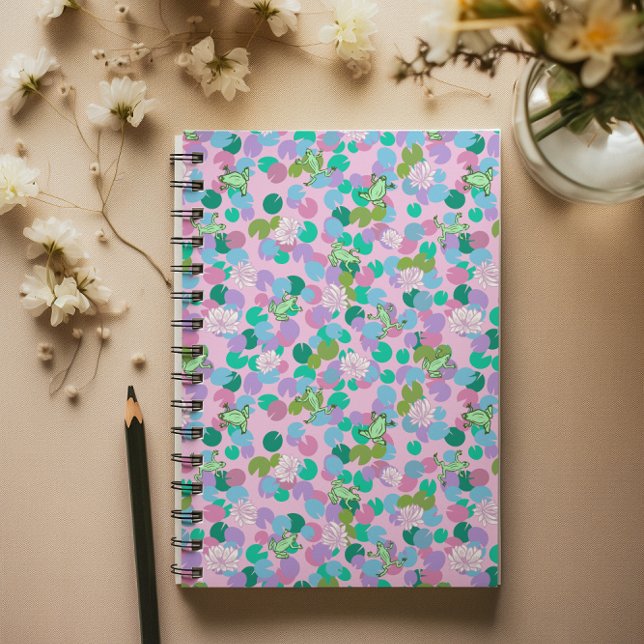 Niedlicher Froschkunstplaner mit rosa Hintergrund Planer (Von Creator hochgeladen)