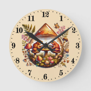 Niedlicher Froschliebling Runde Wanduhr