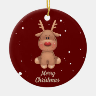 niedlicher Froschrei Keramik Ornament