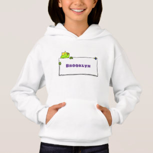 Niedlicher Froschsigne Cartoon Abbildung Hoodie
