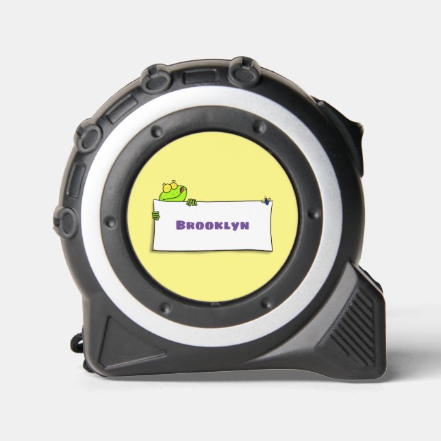 Niedlicher Froschsigne Cartoon Abbildung Maßband (Vorderseite)