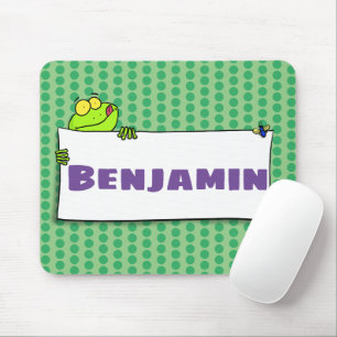 Niedlicher Froschsigne Cartoon Abbildung Mousepad