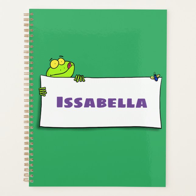 Niedlicher Froschsigne Cartoon Abbildung Planer (Vorderseite)