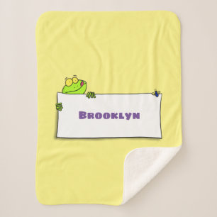 Niedlicher Froschsigne Cartoon Abbildung Sherpadecke