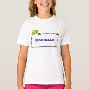 Niedlicher Froschsigne Cartoon Abbildung T-Shirt