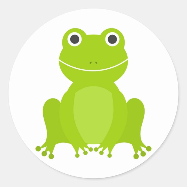 Niedlicher Froschsticker Runder Aufkleber (Vorderseite)