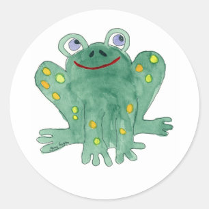 Niedlicher Froschsticker Runder Aufkleber