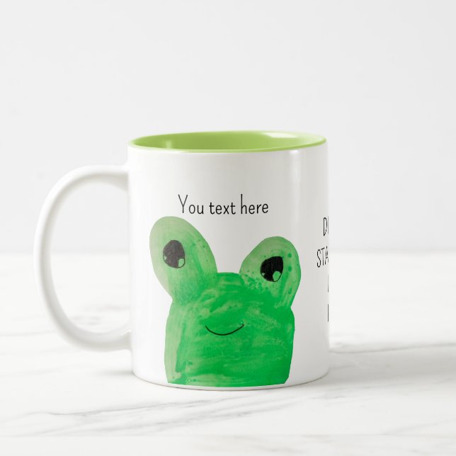 Niedlicher Froschtraum Big Personalisiert Zweifarbige Tasse (Links)