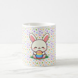 Niedlicher Frühjahr/Osterhase mit Ei Kaffeetasse
