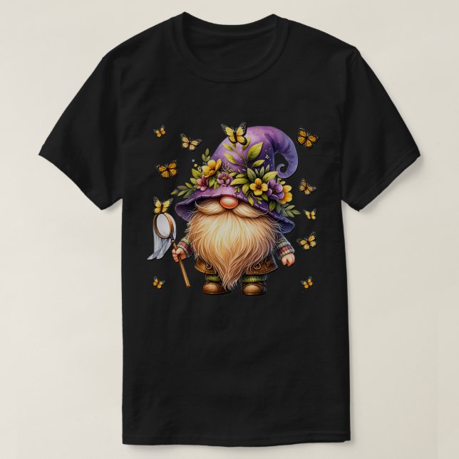 Niedlicher Frühling Blume Gnome Grafik Blumenmonar T-Shirt (Design vorne)