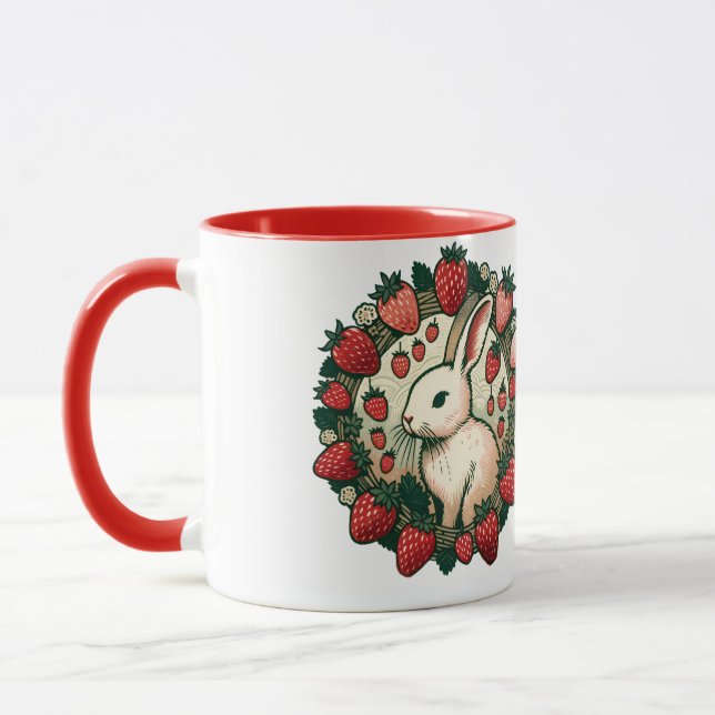 Niedlicher Frühling Bunny Rabbit Baby Bunnies Rabb Tasse (Links)