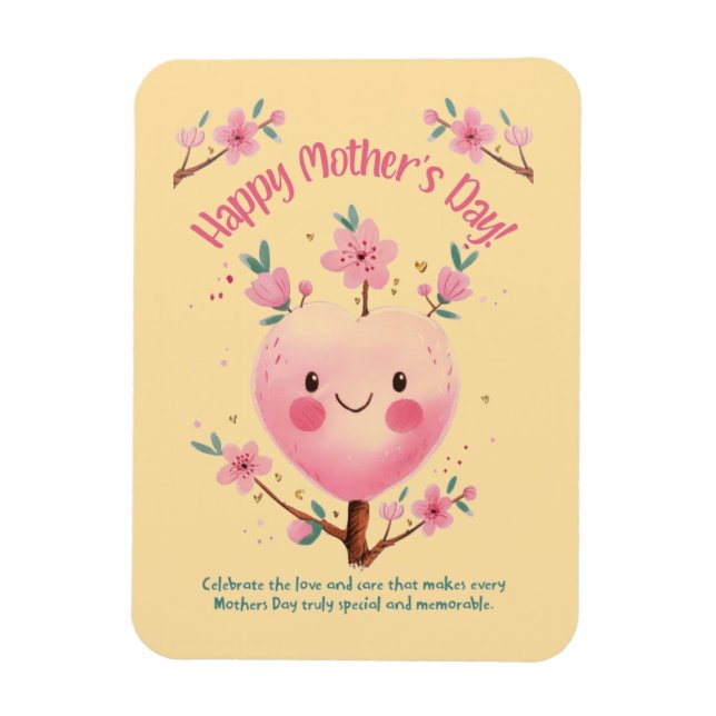 Niedlicher Frühlingsfest Muttertag Magnet (Vertikal)