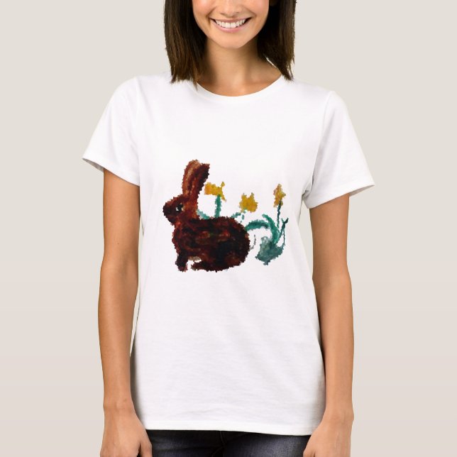 Niedlicher Frühlingshasen T-Shirt (Vorderseite)