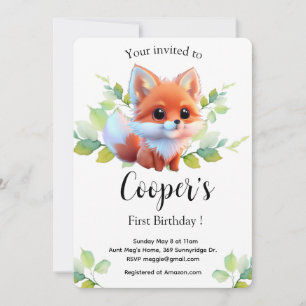 Niedlicher Fuchs, der Waldtiere zeichne, Waldfreun