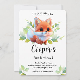 Niedlicher Fuchs, der Waldtiere zeichne, Waldfreun