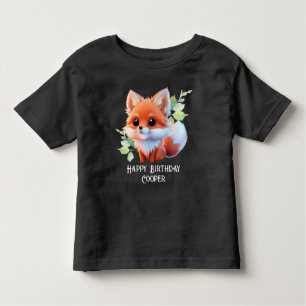 Niedlicher Fuchs, der Waldtiere zeichne, Waldfreun Kleinkind T-shirt
