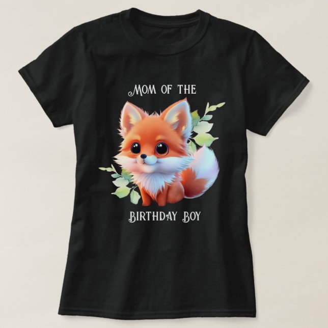 Niedlicher Fuchs, der Waldtiere zeichne, Waldfreun T-Shirt (Design vorne)