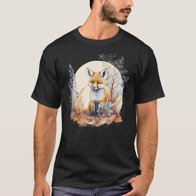 Niedlicher Fuchs gemalt wenig Fuchs für Frauen und T-Shirt (Vorderseite)