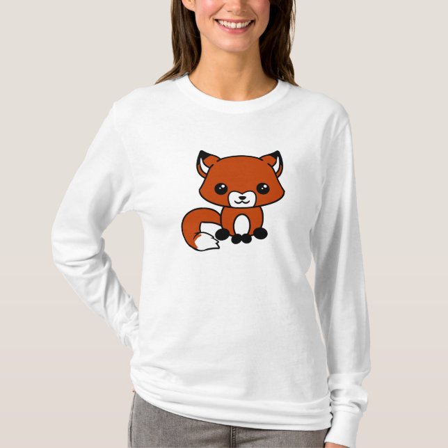 Niedlicher Fuchs Hoodie T-Shirt (Vorderseite)