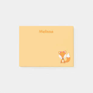 Niedlicher Fuchs mit goldener Farbe Post-it Klebezettel