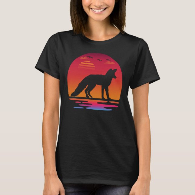 niedlicher Fuchs-Silhouette T-Shirt (Vorderseite)
