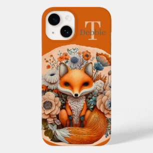 niedlicher Fuchs und Tierfreunde mit Monogramm Case-Mate iPhone 14 Hülle