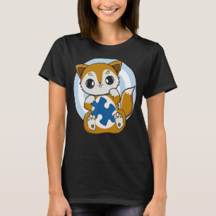 Niedlicher Fuchs und Unterstützung der Sensibilisi T-Shirt