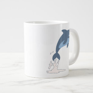 Niedlicher Fun-Loving Cartoon Dolphin Jumbo-Tasse