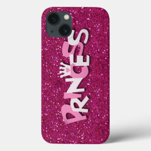 Niedlicher Funkelnd Hot Pink Princess Glitzer Case-Mate iPhone Hülle