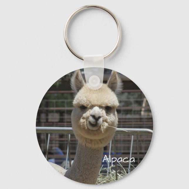 Niedlicher Funny Alpaca Schlüsselanhänger (Vorderseite)