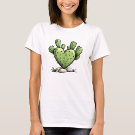 Niedlicher Funny Cactus Heart Valentine's Day T-Shirt