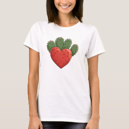 Niedlicher Funny Cactus Heart Valentine's Day T-Shirt