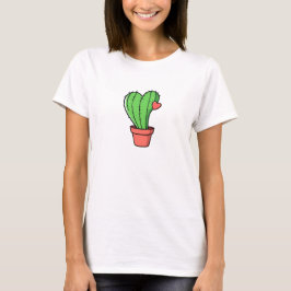 Niedlicher Funny Cactus Heart Valentine's Day T-Shirt