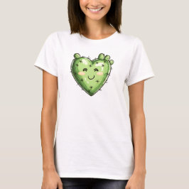 Niedlicher Funny Cactus Heart Valentine's Day T-Shirt