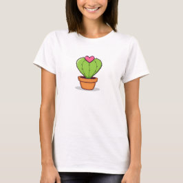 Niedlicher Funny Cactus Heart Valentine's Day T - T-Shirt