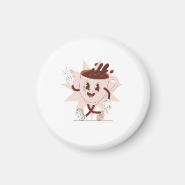 Niedlicher Funny Coffee Cartoon Magnet