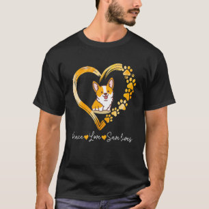 Niedlicher Funny Corgi mit Herz Rette T-Shirt