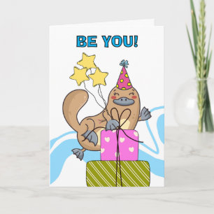 Niedlicher Funny Platypus Geburtstag Sei du Karte